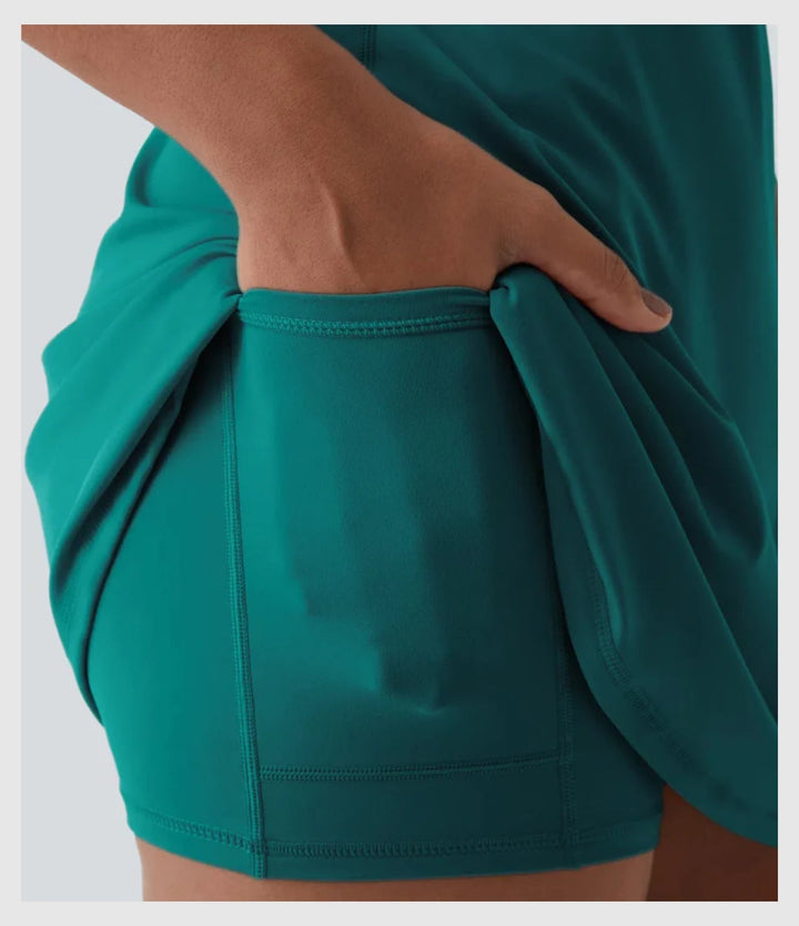 Robe de Printemps Ample – Brassière Intégrée & Short Discret