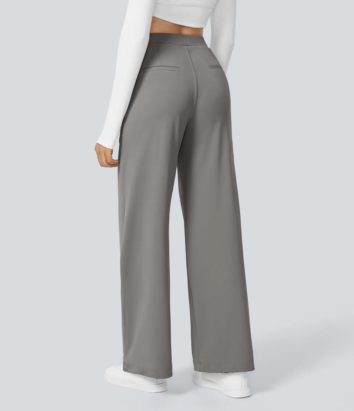 Charlie-quebec™ – Pantalon Taille Haute à Coupe Droite