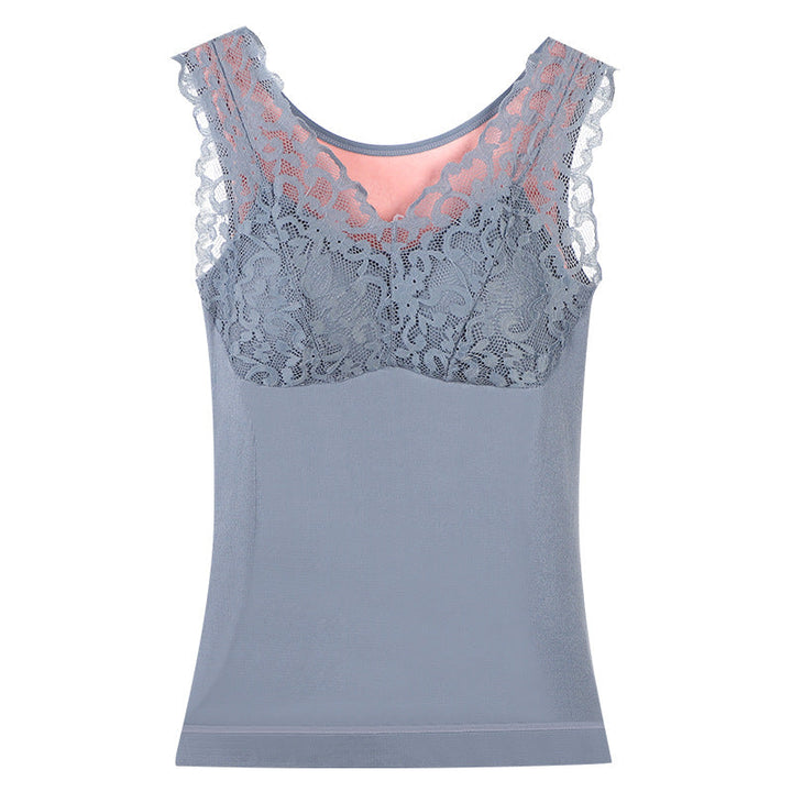 Gilet Thermique Dentelle – Confort & Élégance