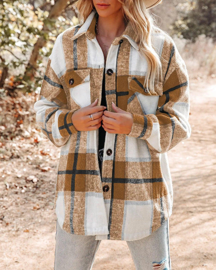 Charlie-quebec™ – Veste Shacket en Flanelle à Carreaux