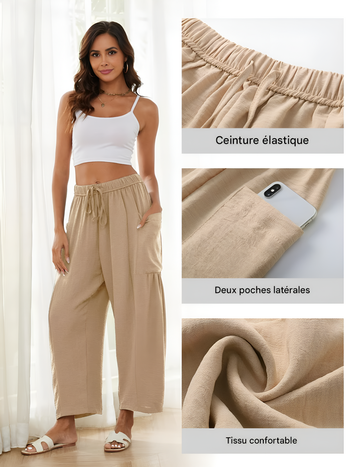 Pantalon Lin Large – Confort & Légèreté