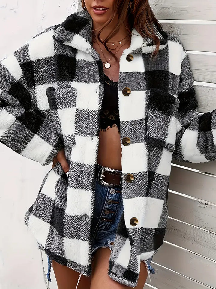 Charlie-quebec™ – Veste Douce à Carreaux