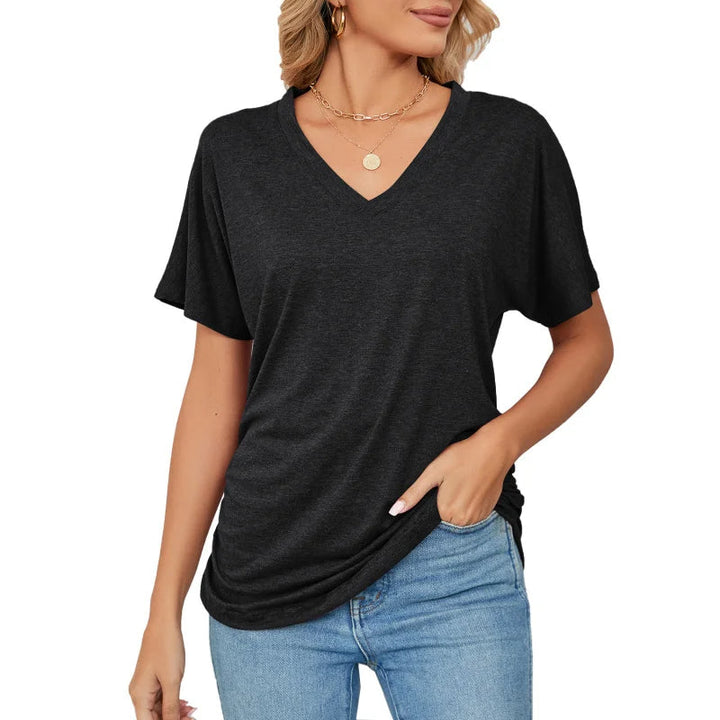 Top Fluide Col V – Style Minimal Chic