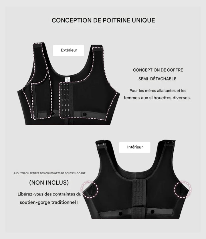 Charlie-quebec™ – Sous-vêtement gainant à double compression avec soutien-gorge