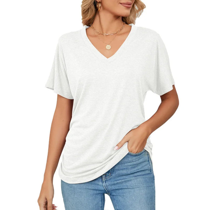 Top Fluide Col V – Style Minimal Chic