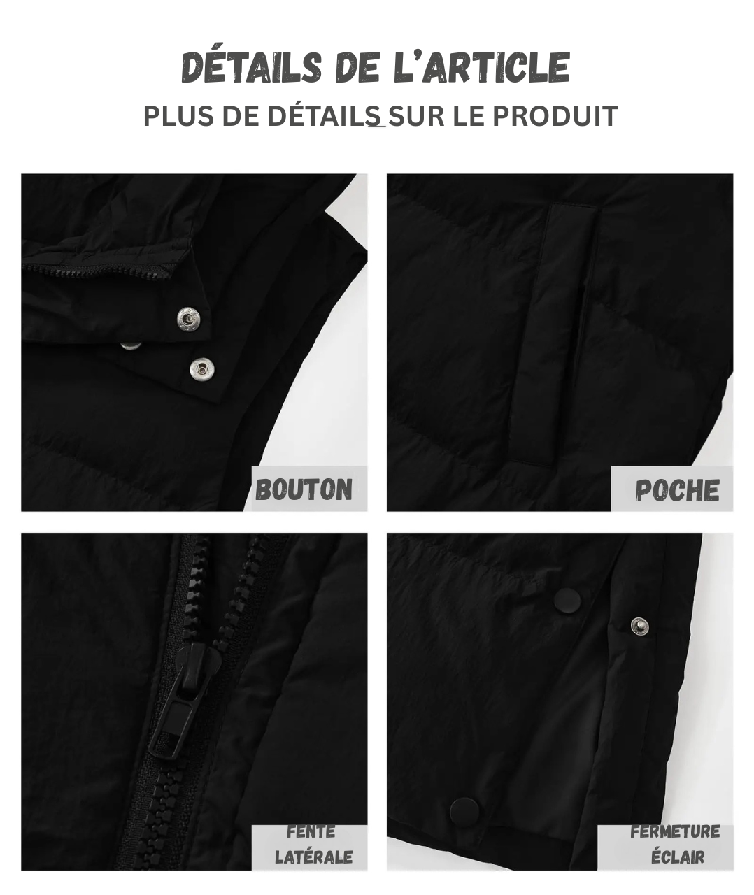 Charlie-quebec™ – Manteau Long Matelassé Élégance Hivernale