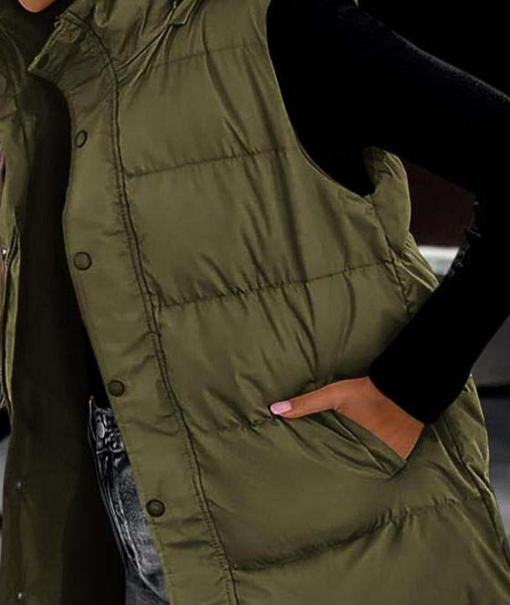 Charlie-quebec™ – Manteau Long Matelassé Élégance Hivernale