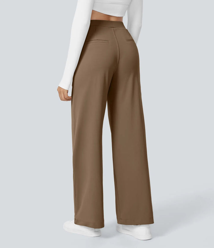 Charlie-quebec™ – Pantalon Taille Haute à Coupe Droite