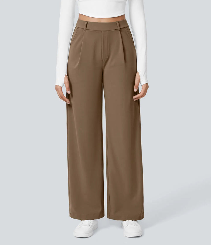 Charlie-quebec™ – Pantalon Taille Haute à Coupe Droite