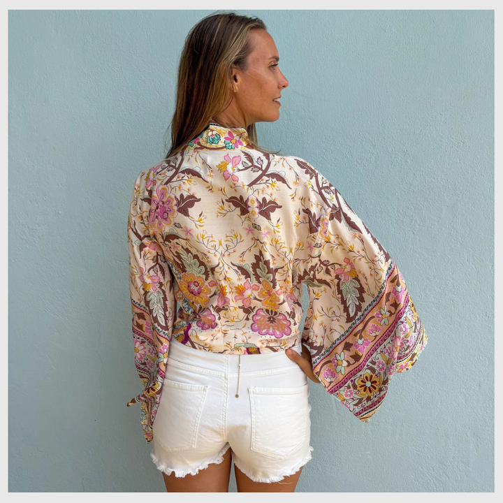 Fleur de Menthe – Kimono Court d’Été Léger