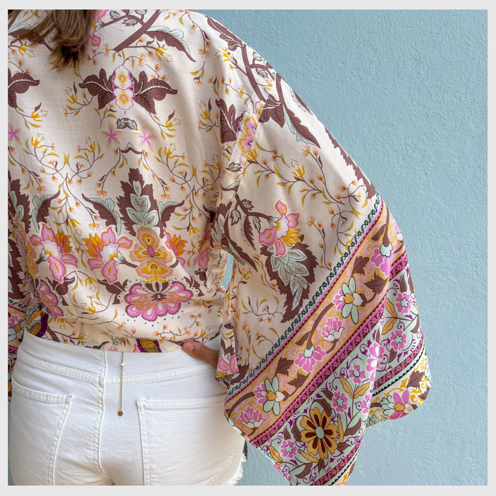 Fleur de Menthe – Kimono Court d’Été Léger