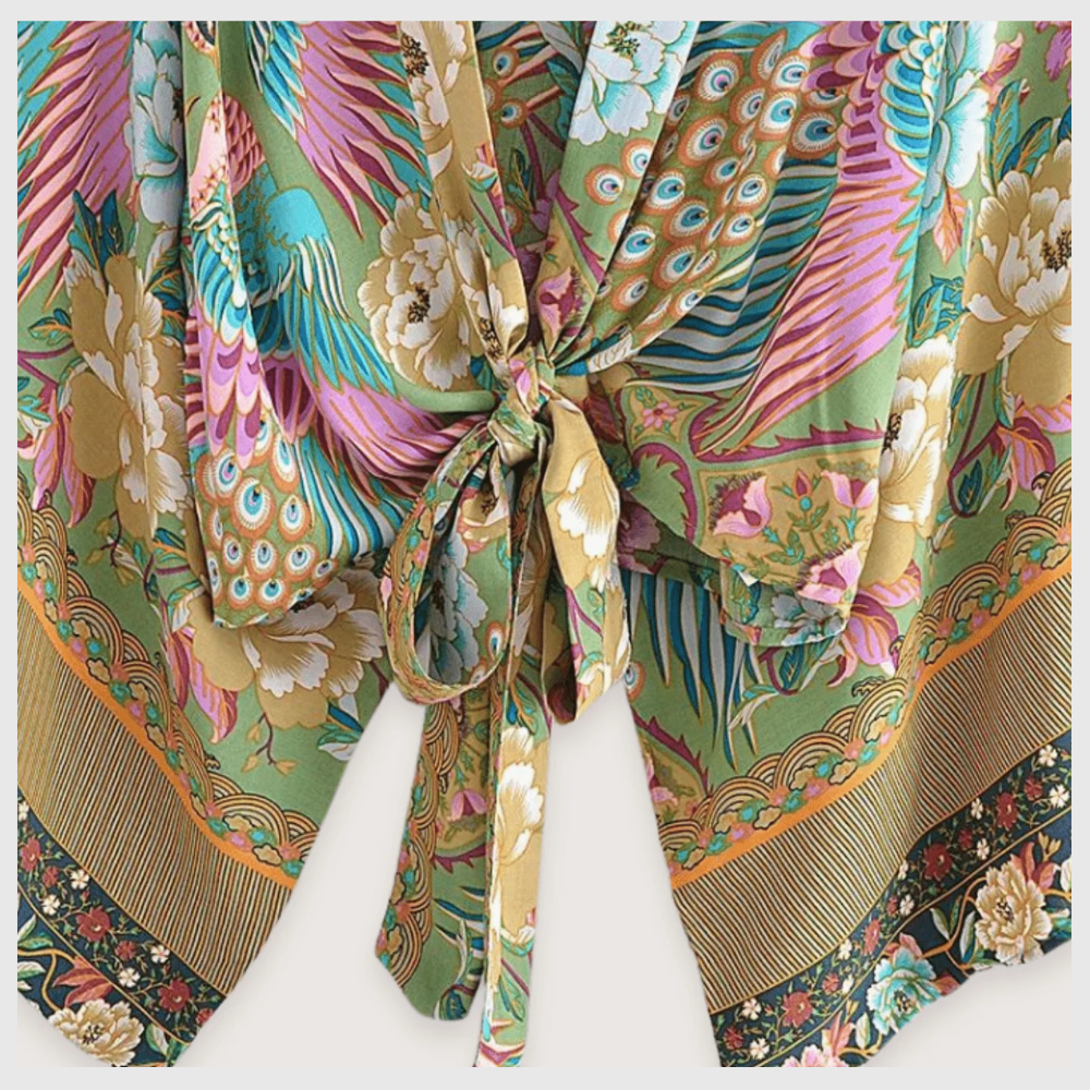 Fleur de Menthe – Kimono Court d’Été Léger