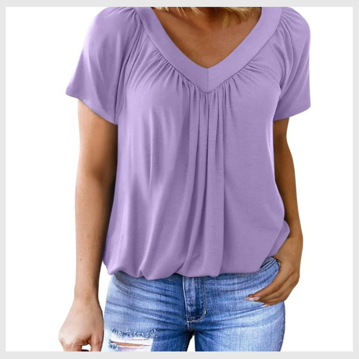 T-shirt Col V Ultra-Confort – Pour un Look Décontracté & Chic