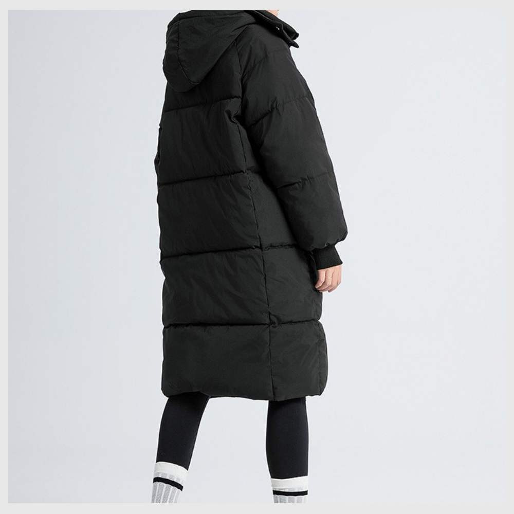 Charlie-quebec™ – Doudoune Longue Hivernale à Capuche