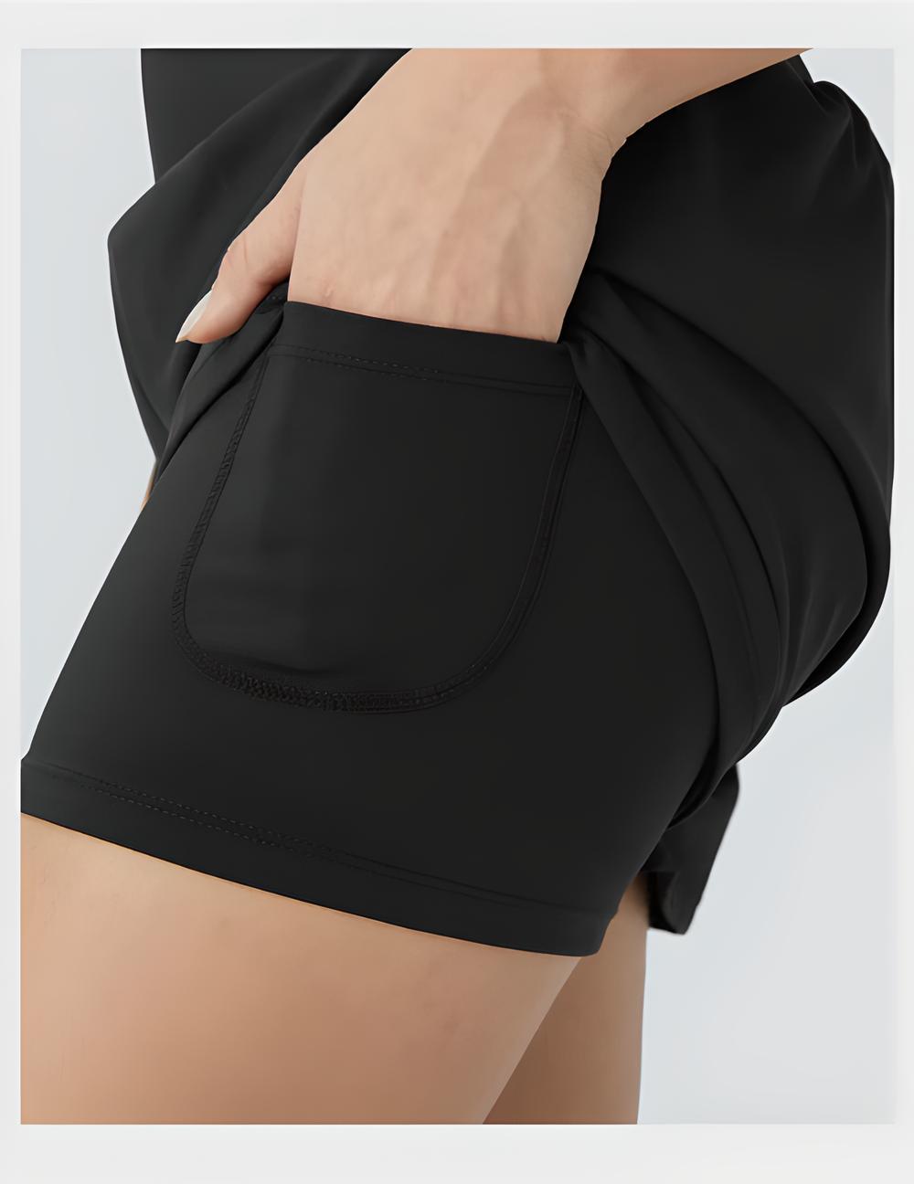 Short Fitness 2-en-1 – Gainant Taille Super Haute