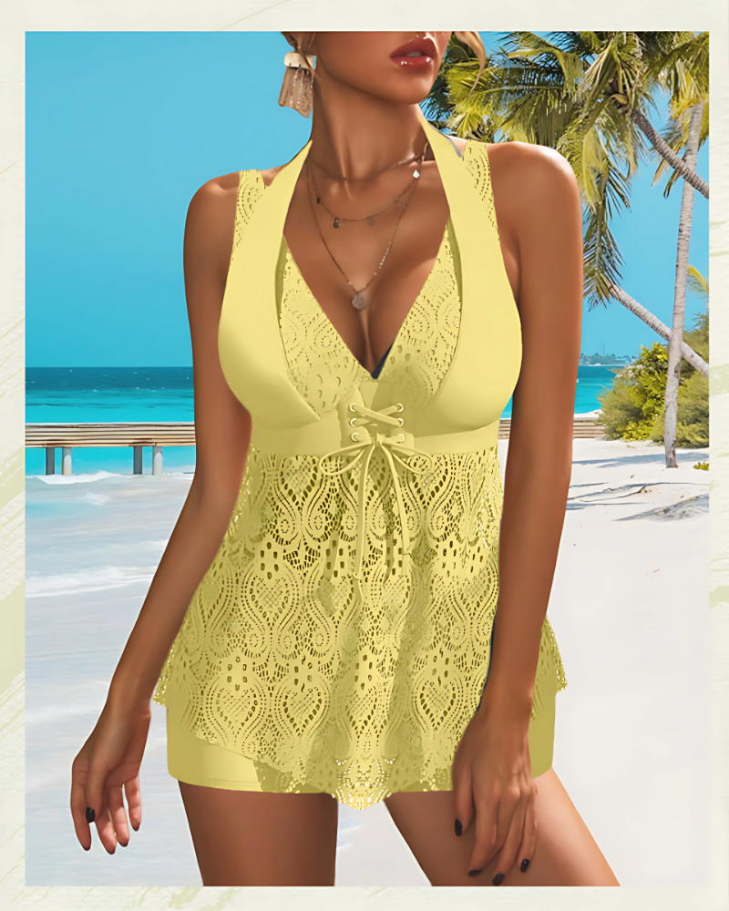 Charlie Quebec™ – Maillot Dentelle Dos Noué