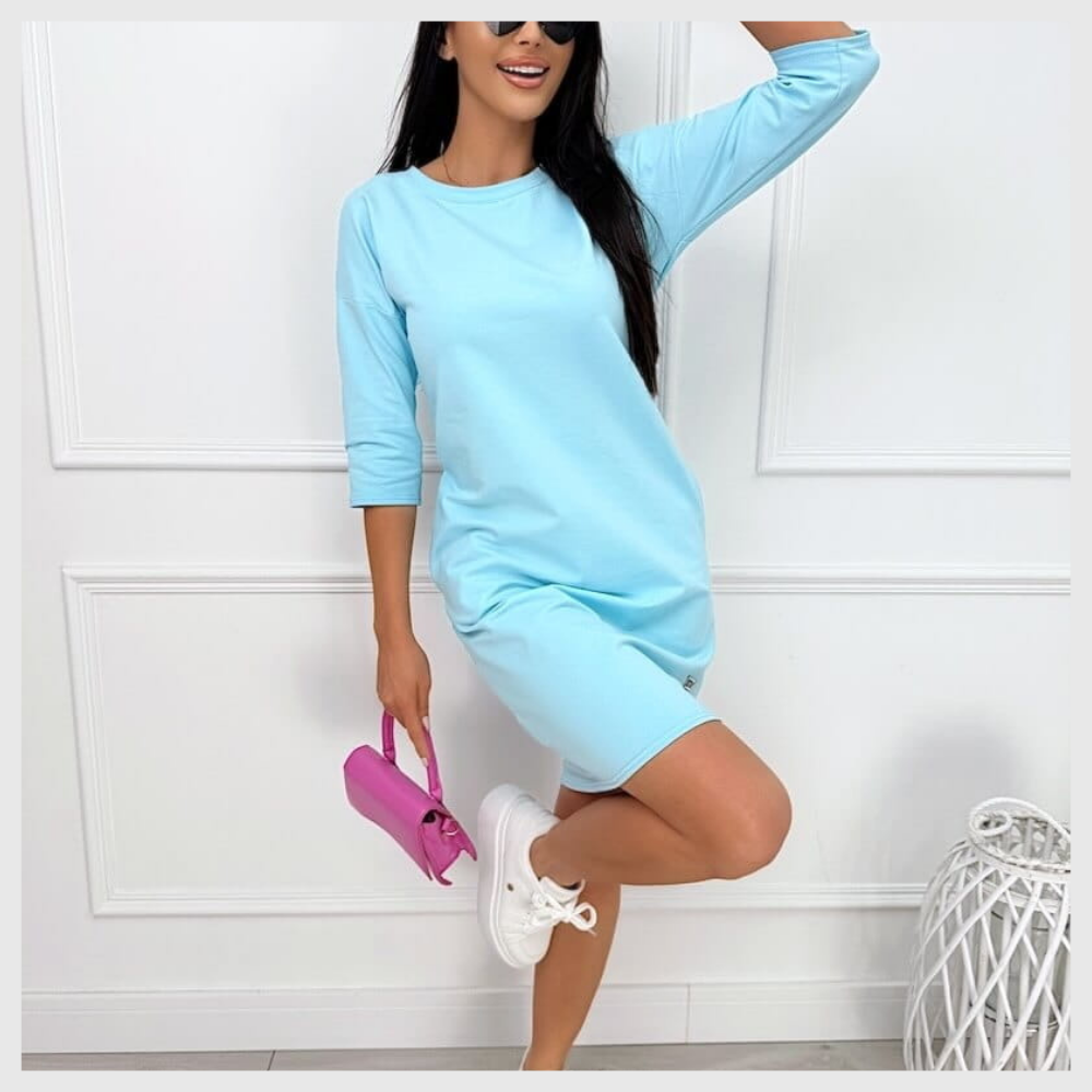 Robe Chic Manches 3/4 – L’Élégance Fonctionnelle