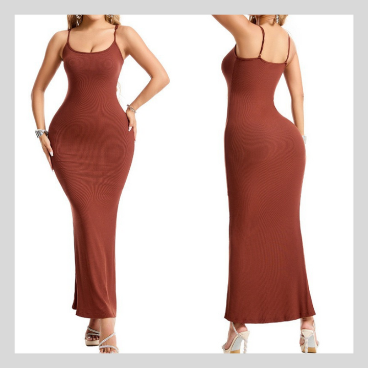 Robe Charlie-quebec™ – Silhouette Sculptée & Gaine Intégrée