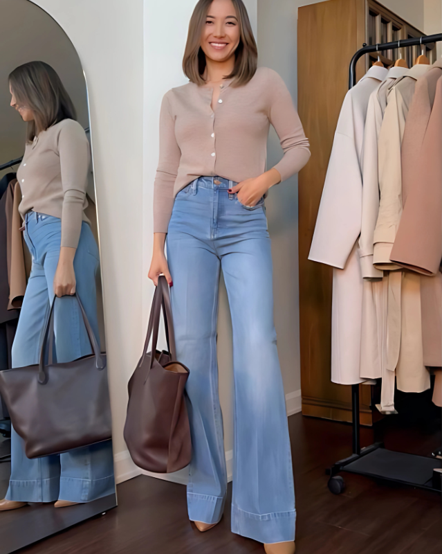 Denim Curve – Jean Évasé Chic