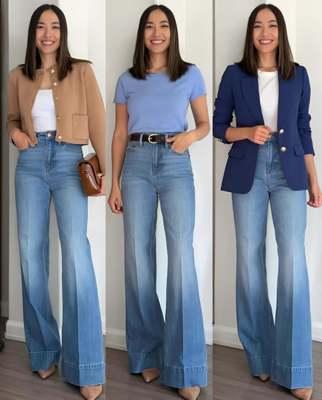 Denim Curve – Jean Évasé Chic