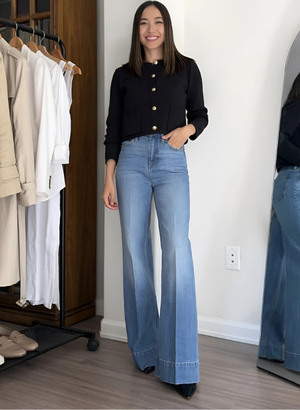 Denim Curve – Jean Évasé Chic