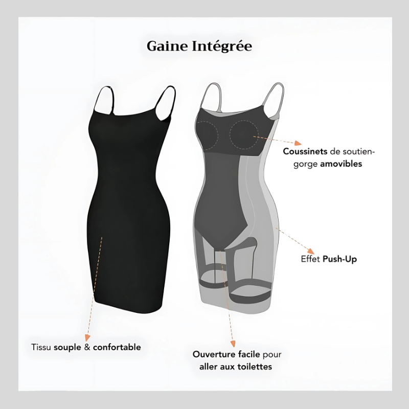 Robe Charlie-quebec™ – Silhouette Sculptée & Gaine Intégrée