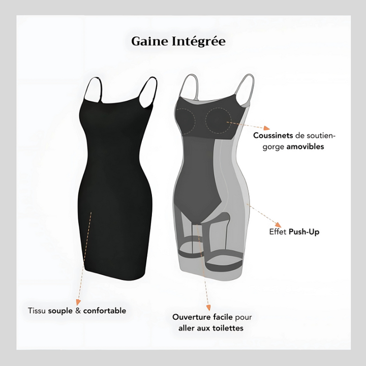 Robe Charlie-quebec™ – Silhouette Sculptée & Gaine Intégrée