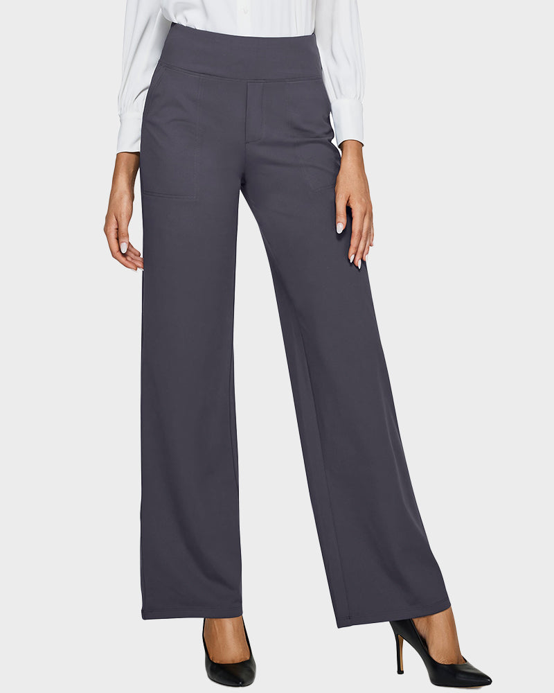 Charlie-quebec™ – Pantalon Large Taille Haute Confort Chic