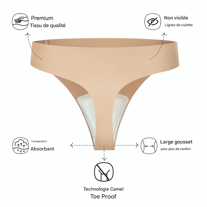 Charlie-quebec™ – Culotte Sans Couture Anti-Pli à l’Avant