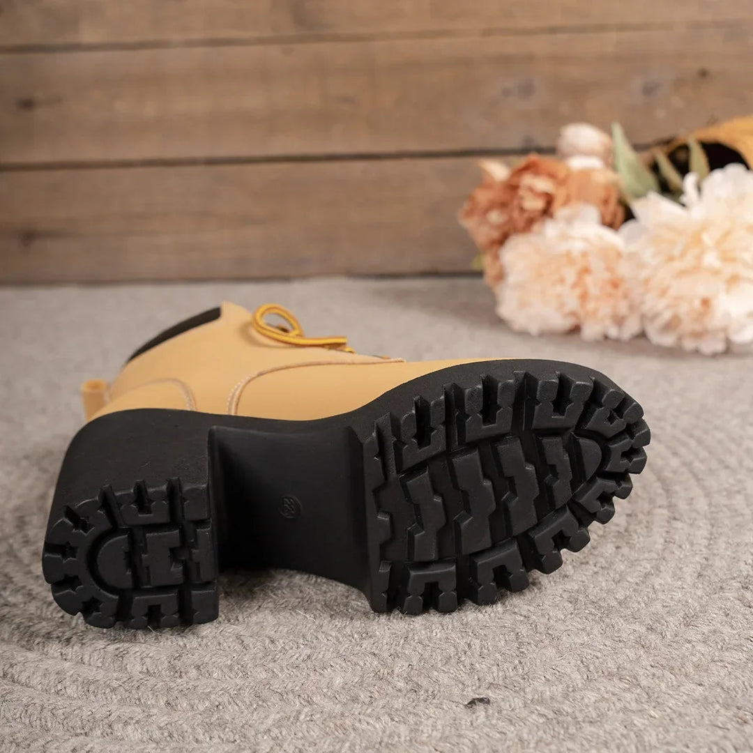 Charlie-quebec™ – Bottines Rétro à Talon Bloc et Plateforme