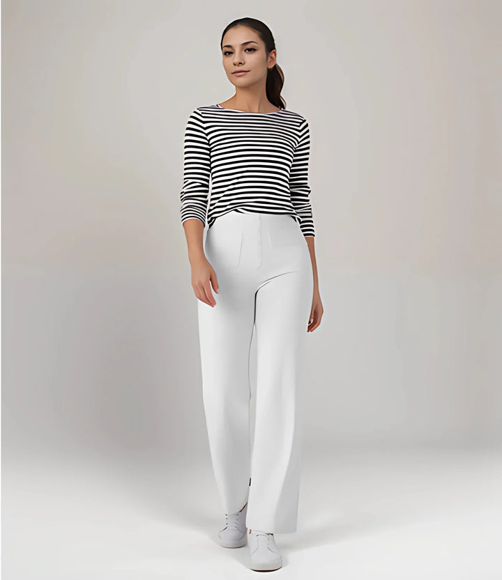 Velmira – Pantalon taille haute, coupe droite & confort absolu