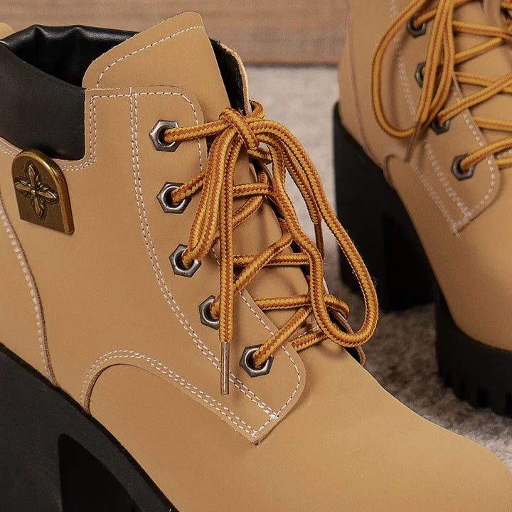 Charlie-quebec™ – Bottines Rétro à Talon Bloc et Plateforme